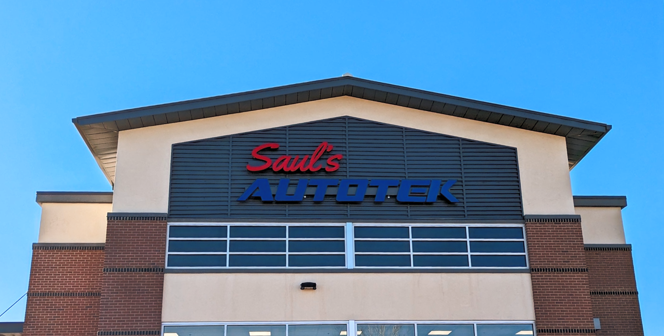Saul's Autotek custom sign