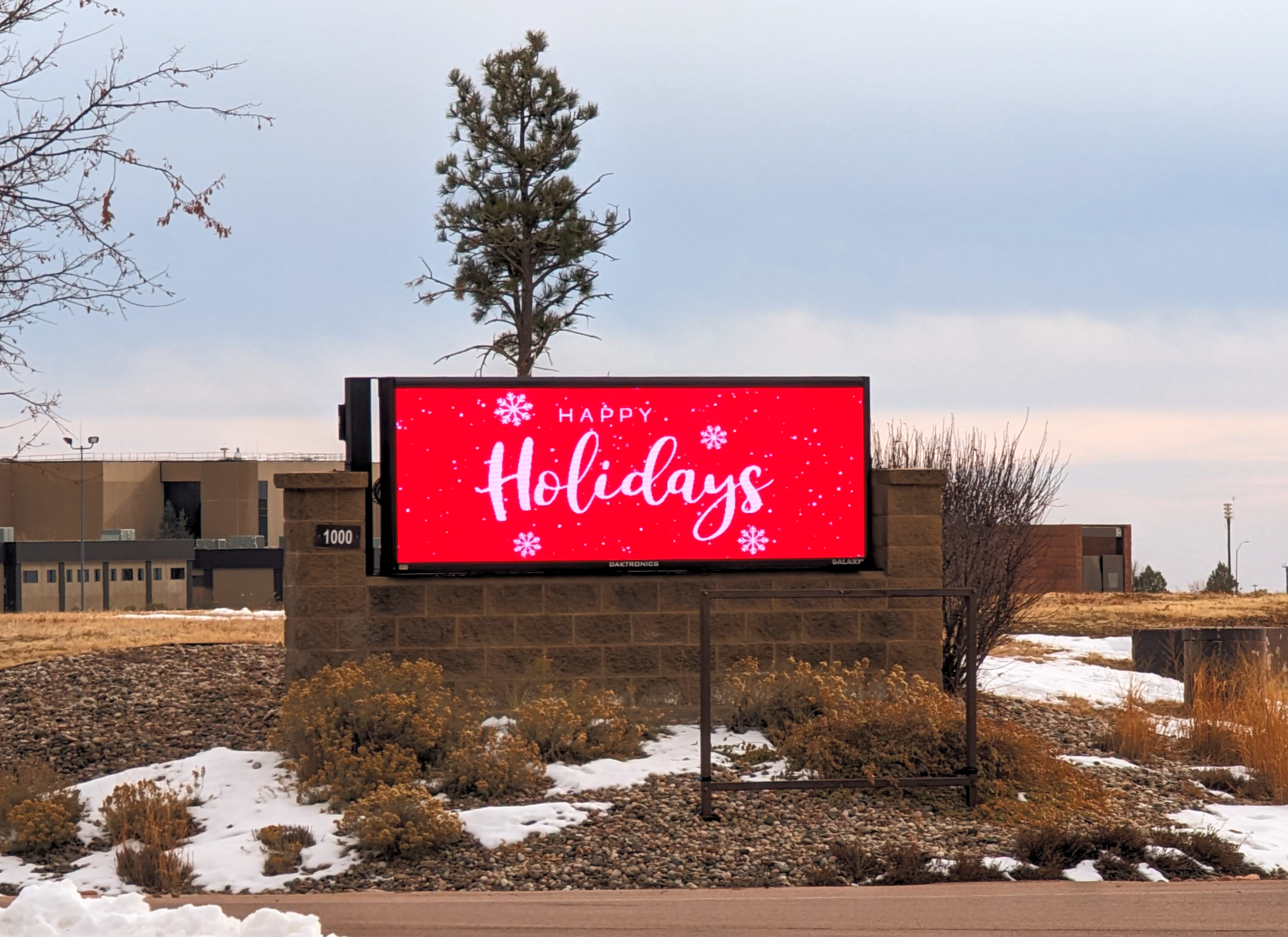 Digital LED sign installation