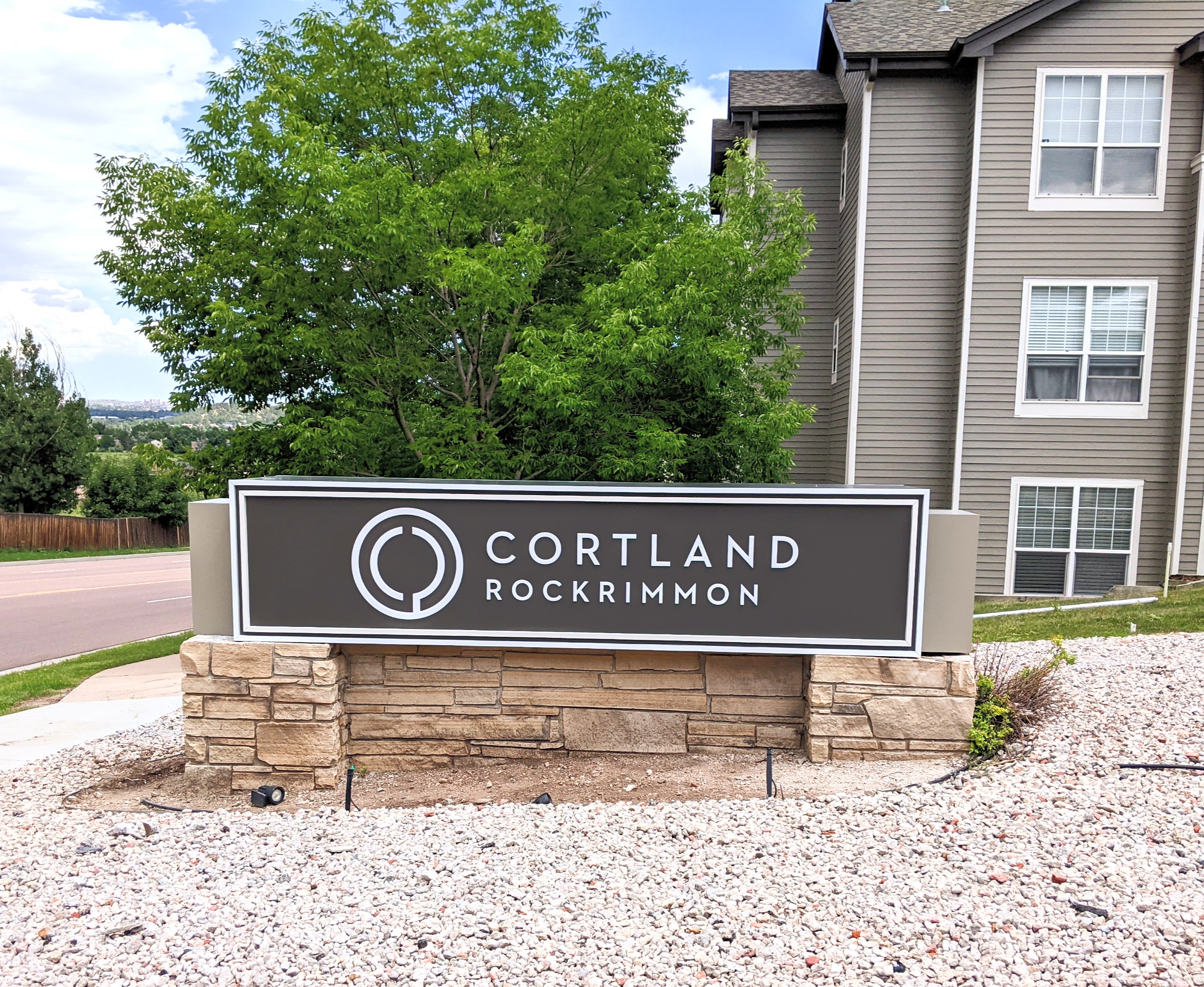 Cortland monument sign